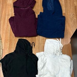 Old Navy Purple and Blue Short Sleeve Hoodies